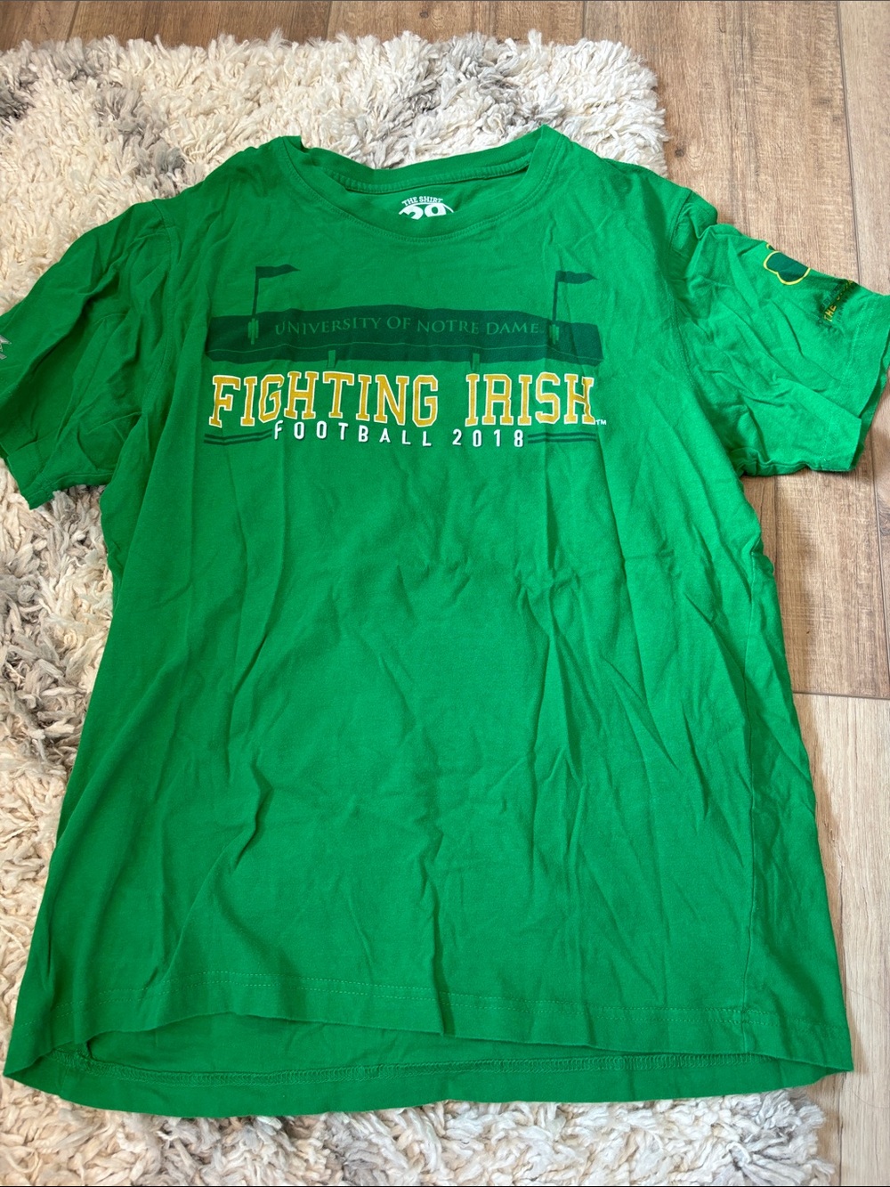 University of Notre Dame Fighting Irish Green Football T-Shirt